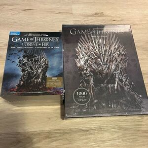 Game of Thrones The Complete Series Blu-Ray & 1000 piece Puzzle Set. Brand new.